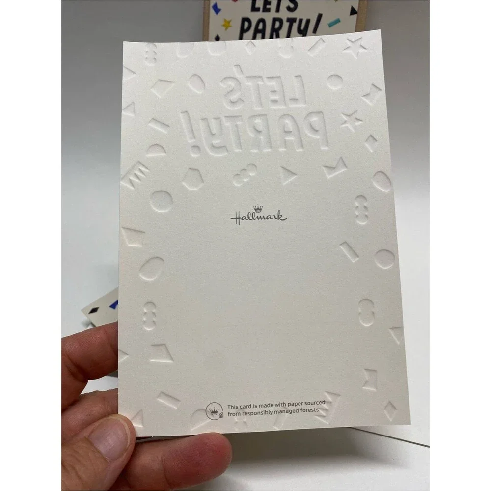 * Hallmark Let's Party 20 Invitation Cards - Multicolor Confetti on Cream